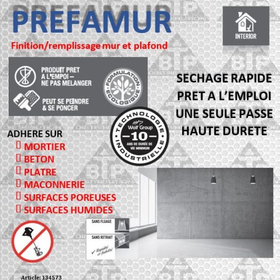 Prefamur, pour mur et plafond